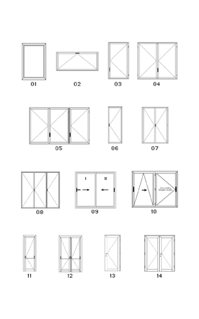 TIPOLOGIE DI APERTURA

- 01. FISSO CON FERMAVETRO O FISSO CON FINTA ANTA
- 02. WASISTAS
- 03. FINESTRA A 1 ANTA
- 04. FINESTRA A 2 ANTE
- 05. FINESTRA A 3 ANTE (2 ANTE + 1 ANTA)
- 06. PORTAFINESTRA A 1 ANTA
- 07. PORTAFINESTRA A 2 ANTE
- 08. PORTAFINESTRA A 3 ANTE (2 ANTE + 1 ANTA)
- 09. SCORREVOLE 2 ANTE
- 10. FINESTRA / PORTAFINESTRA SCORRI / RIBALTA
- 11. USCITA DI SICUREZZA A 1 ANTA
- 12. USCITA DI SICUREZZA A 2 ANTE
- 13. PORTONCINO A 1 ANTA
- 14. PORTONCINO A 2 ANTE

PROVE DI LABORATORIO - CERTIFICAZIONI

LA LINEA BARONETTO HA SUPERATO LE PROVE DI COLLAUDO RISPETTANDO LE NUOVE NORMATIVE EUROPEE:
- PROVA ARIA UNI EN 1026 - UNI EN 12207-3
- PROVA ACQUA UNI EN 1027 - UNI EN 12208-6A
- RESISTENZA AL CARICO UNI EN 12211 - UNI EN 12210-C3