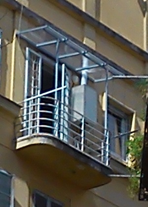 Pensilina in alluminio artigianale