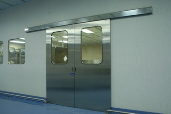 Partizioni in Acciaio: Porta Doppia Anta Scorrevole