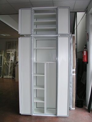 Armadio da balcone in alluminio su misura